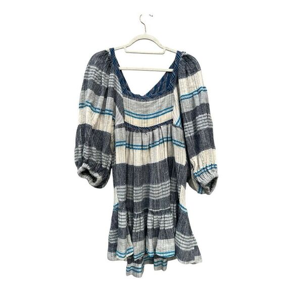 Free People All Lined Up Mini Dress Size S $148 boho coastal cottagecore fall - Picture 6 of 8